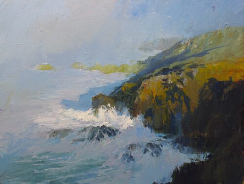 Sun and Crashing Waves