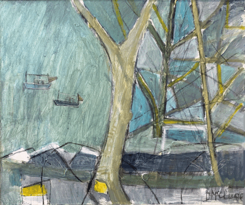 Fishing Boats and Trees