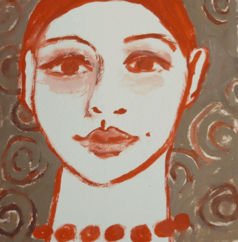 Girl with a Red Necklace