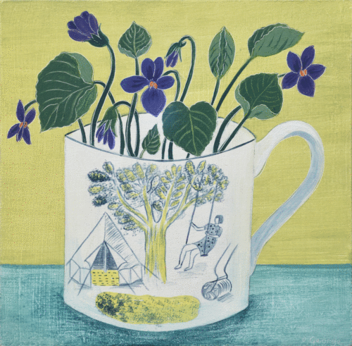 Camping Cup and Violets