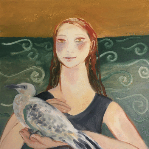 Girl with a Young Seagull
