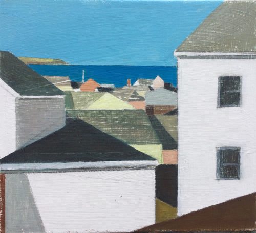 Early Spring (Rooftops, Sea, Headland)