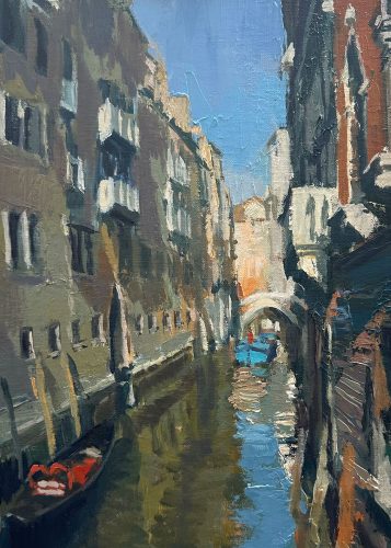 Approaching Barge on Venice Waterway, I’m a bit lost to be honest